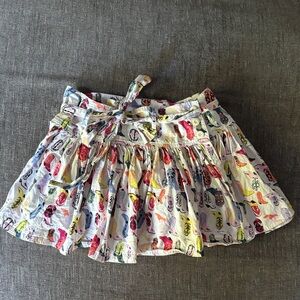 Colorful y2k funky cowboy boot Patterned Skirt